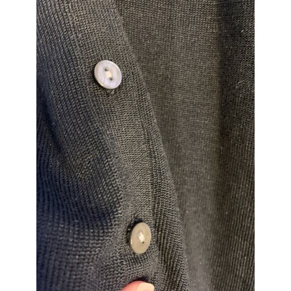 Talbots Women’s Black Silk Blend Cardigan, Size L, Classic Long Sleeves - Picture 4 of 11